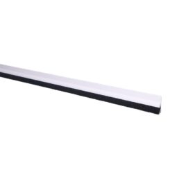 Vedante para base de porta, rígido, branco, com escova de fibra, 1 m