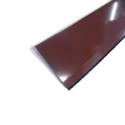 Regua veda porta PVC flexivel castanho 1m