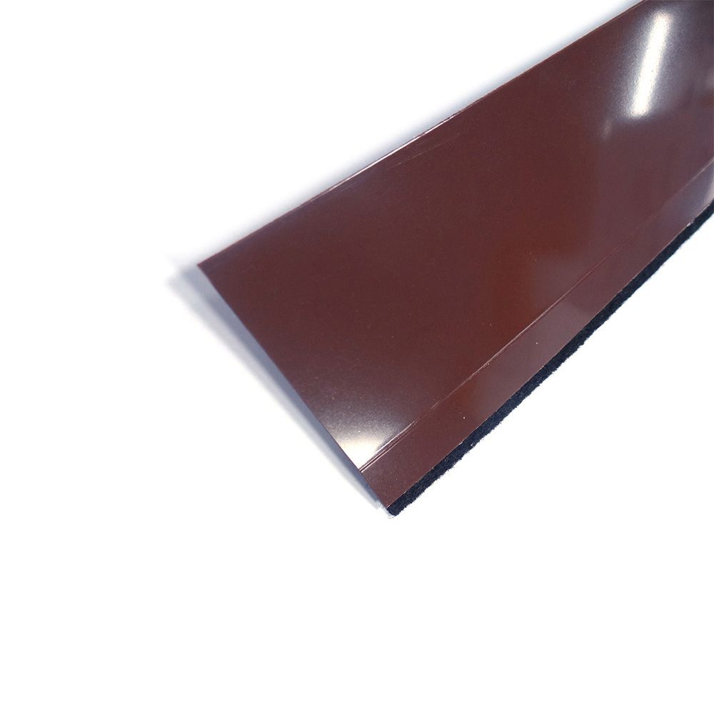 Regua veda porta PVC flexivel castanho 1m