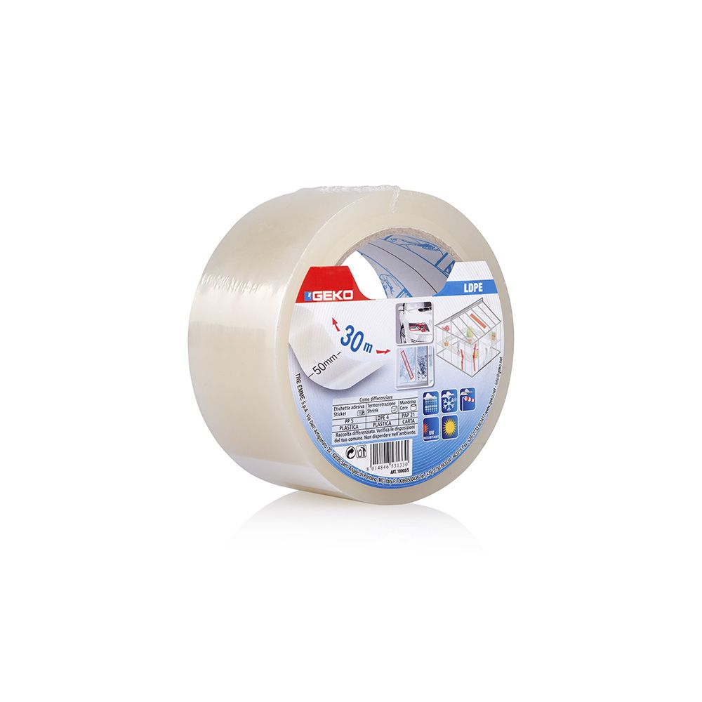 Fita adesiva LDPE transparente 50 mm x 30 m