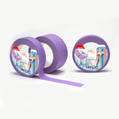 Fita de mascara com baixa adesão lilac para superfícies delicadas 50 mm x 50 m