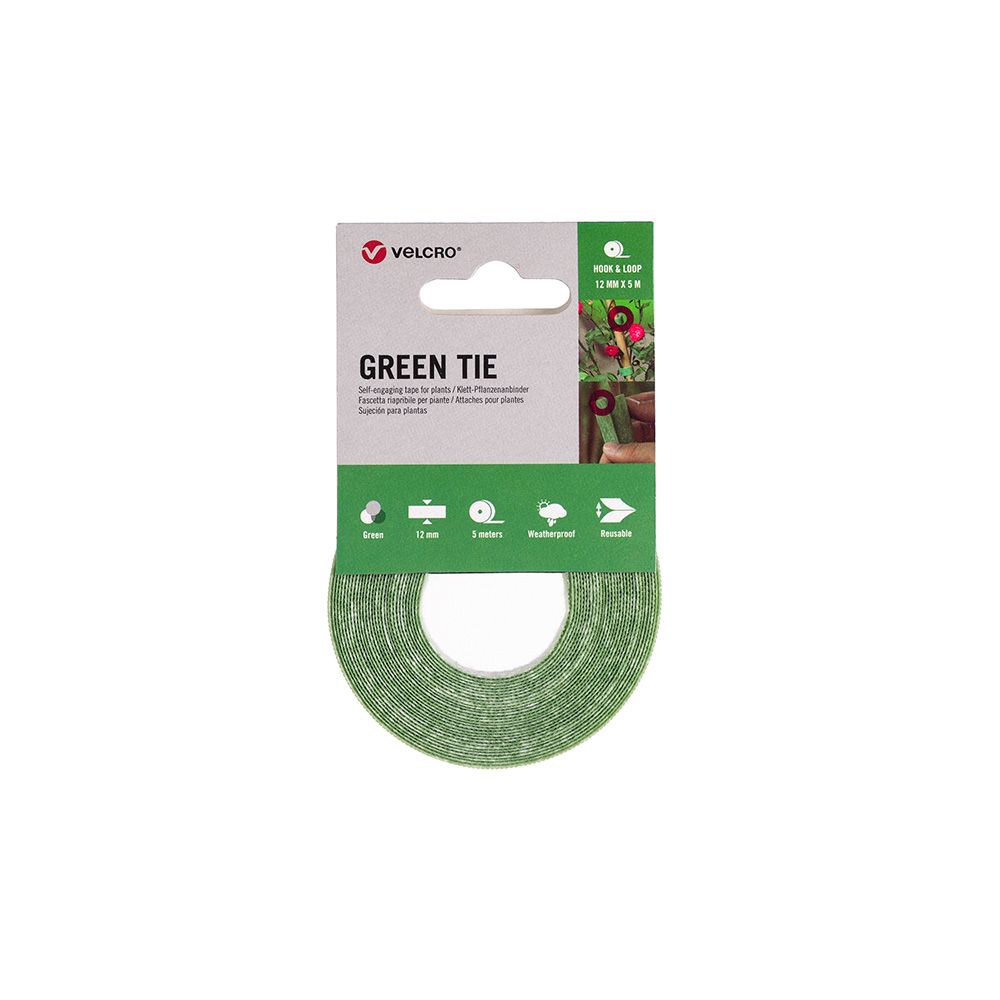 Fita de fixação de plantas, verde, 12 mm x 5 m - Image 2