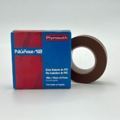 Fita isolante de PVC de alta aderência marrom 19 mm x 0,15 mm x 20 m