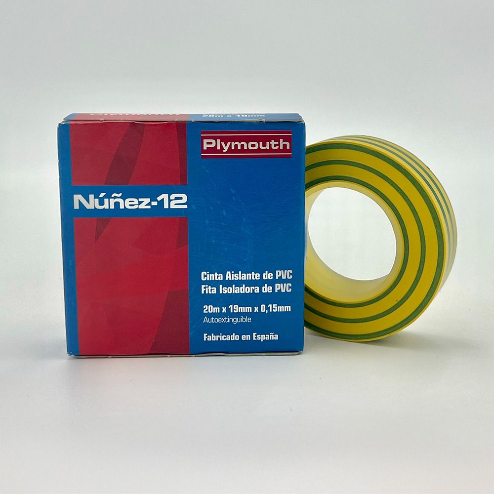 Fita isolante de alta aderência PVC T/T 19 mm x 0,15 mm x 20 m