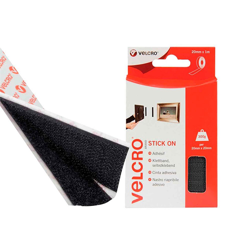 Fita adesiva USO geral preta 20 mm x 1 m
