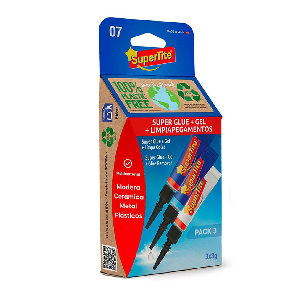Kit instantâneo + gel + limpador blister 3 x 3 g
