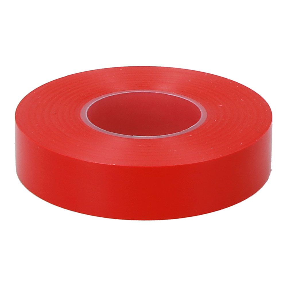 Fita isolante eletricidade profissional PVC alta aderência 19 mm x 33 m vermelha