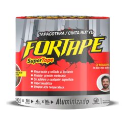 Fita tapa inflitrações butil aluminizado 100 mm x 5 m