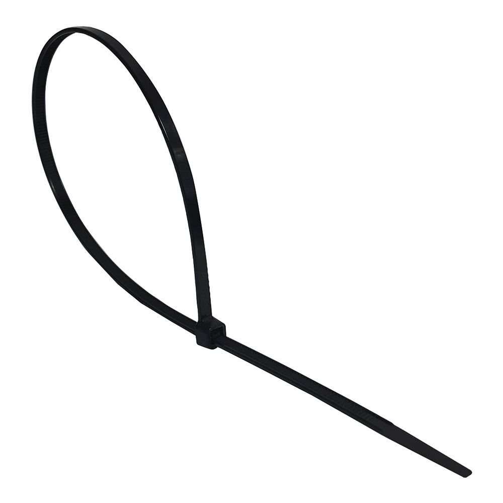Abraçadeira de nylon 7,6 x 150 mm preta, 100 unidades