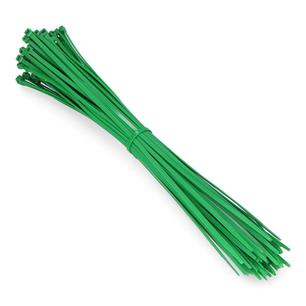 Abraçadeiras verdes 385x4,8mm (saco 100 unid.) nylon de alta qualidade