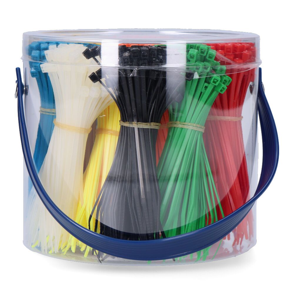 SET de 1000 abraçadeiras 100 x 2,5 mm, varias cores, apresentaçao em caixa de plastico, nylon de alta qualidade - Image 2