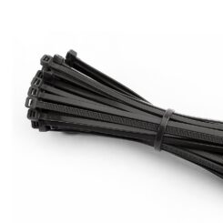 Abraçadeira reutilizavel preta 300x4,5mm (saco de 100 unid.) nylon de alta qualidade