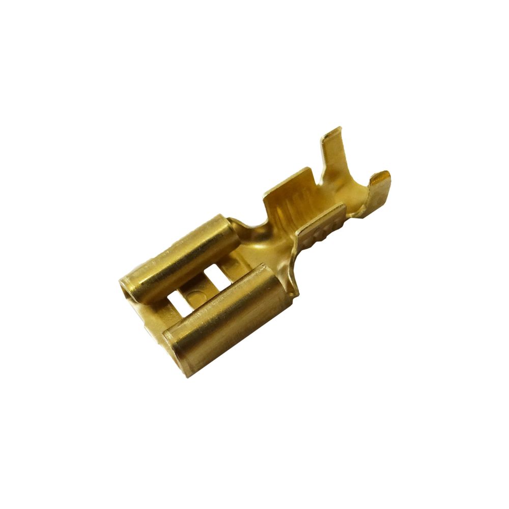 Terminal faston 6,3 mm fêmea, saco 100 unidades