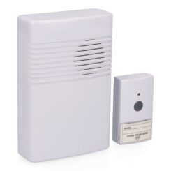 Campainha sem fios/transmissor receptor a pilhas (alcance 50m)