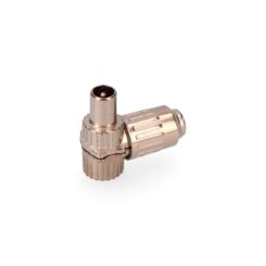 Ficha macho TV metalica curva 9,5mm (retractilado)