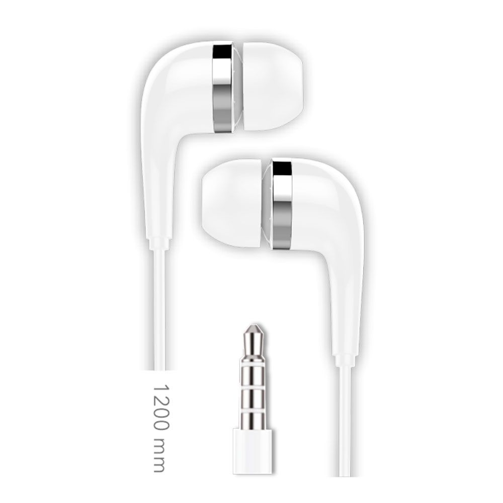 Auscultadores BSK jack com microfone, branco
