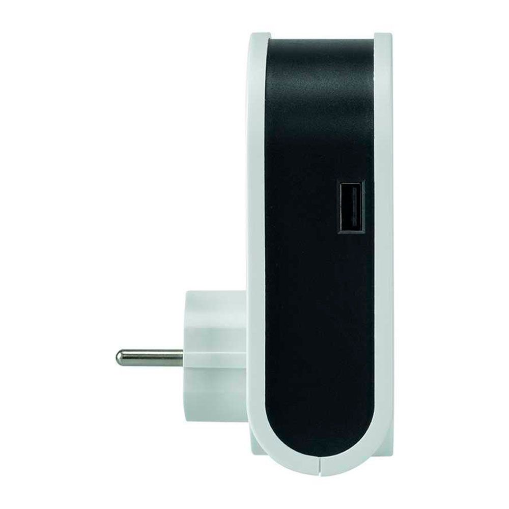 Adaptador 3 conectores USB + 1 USB a + 1 tomada schuko 16A 250 v~ branco - Image 4