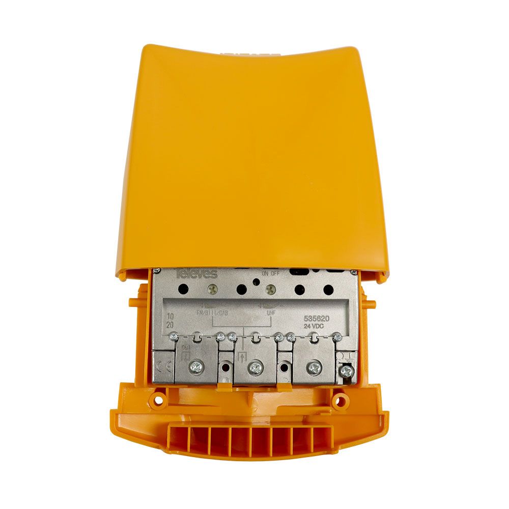 Amplificador de antena para mastro de exterior - ampliaçao fm: 15dB uhf: 41dB televes
