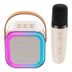 Karaoke mini com leds RGB, 8,8 x 6,8 x 8,8 cm