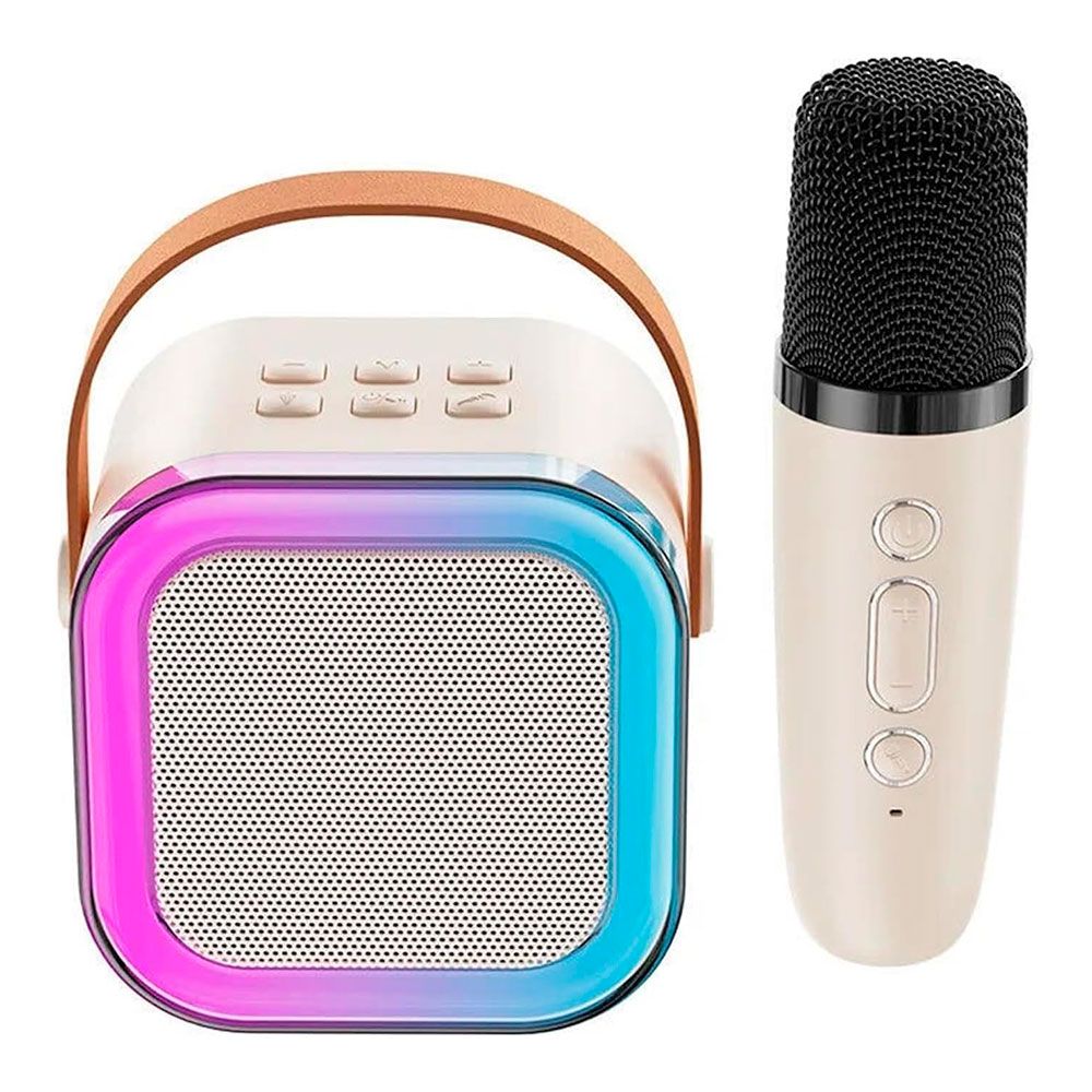 Karaoke mini com leds RGB, 8,8 x 6,8 x 8,8 cm