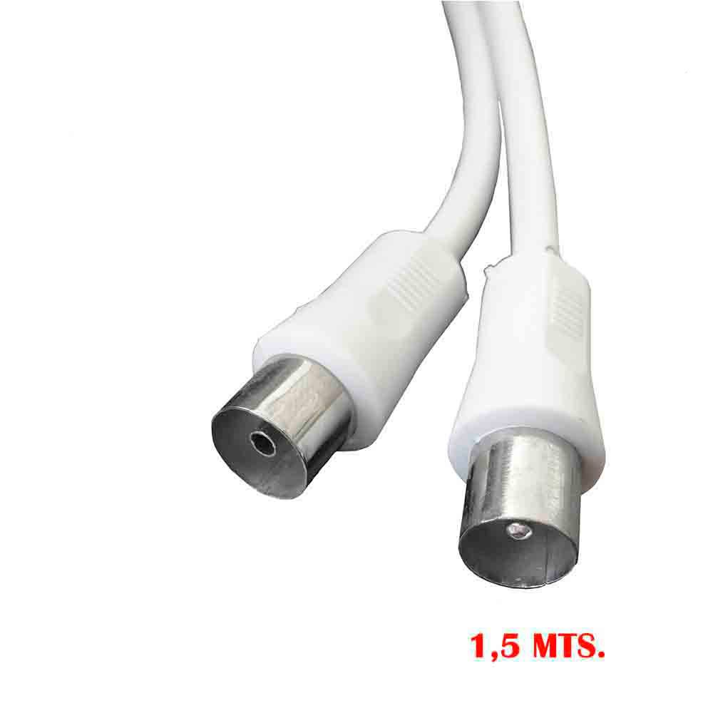 Prolongador TV reta 9,5mm, 1,5m embalado branco