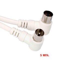 Prolongador tv-video curvo 9,5mm, 5m embalado branco
