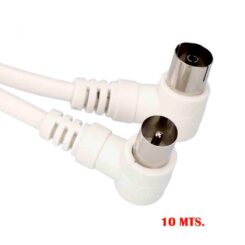 Prolongador tv-video curvo 9,5mm, 10m embalado branco