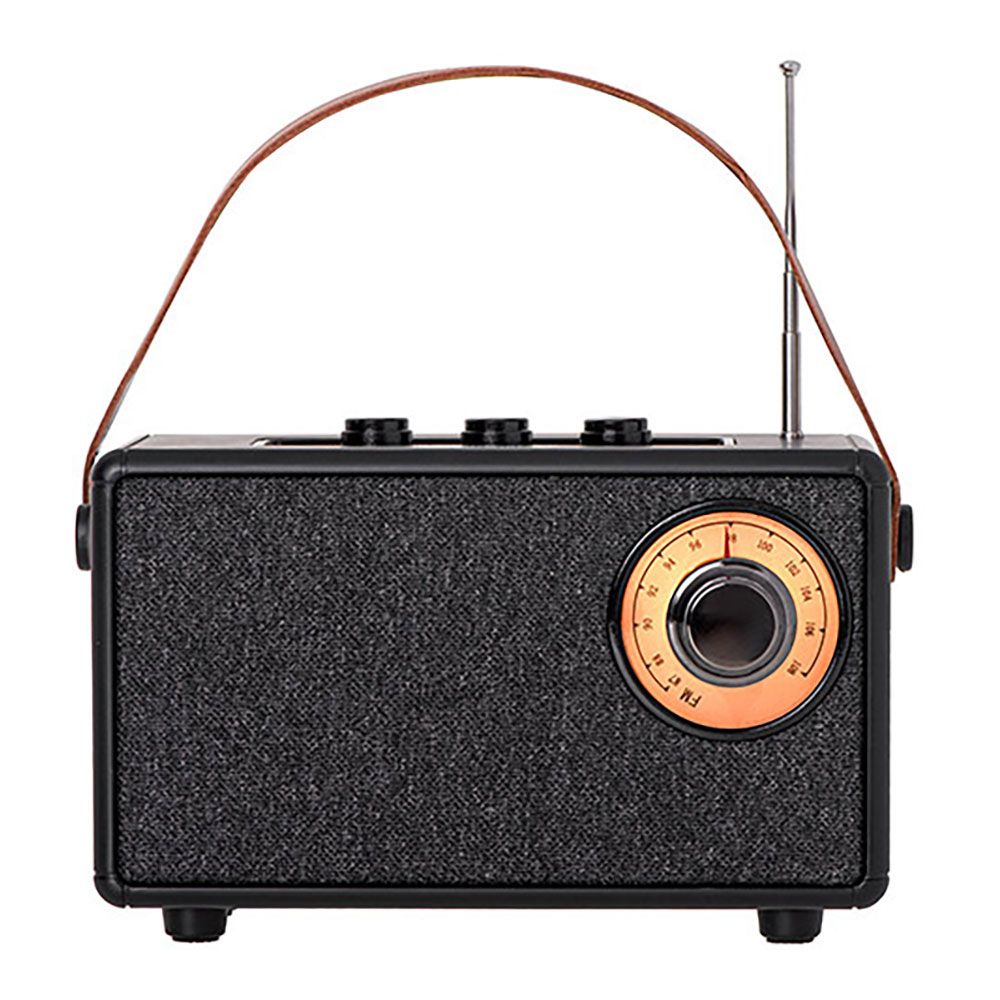 Rádio FM recarregável com bluetooth CR 1902 preto, 16 x 7 x 10,5 cm - Image 2