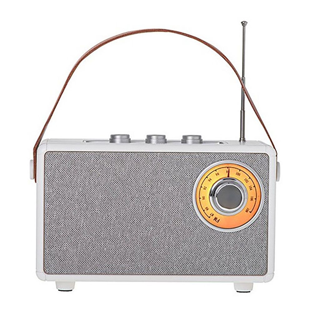 Rádio FM recarregável com bluetooth CR 1902 branco, 16 x 7 x 10,5 cm - Image 2