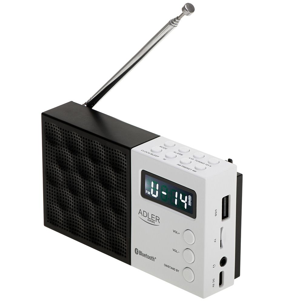 Rádio digital PLL am/fm AD 1908, 15,5 x 5 x 10,5 cm