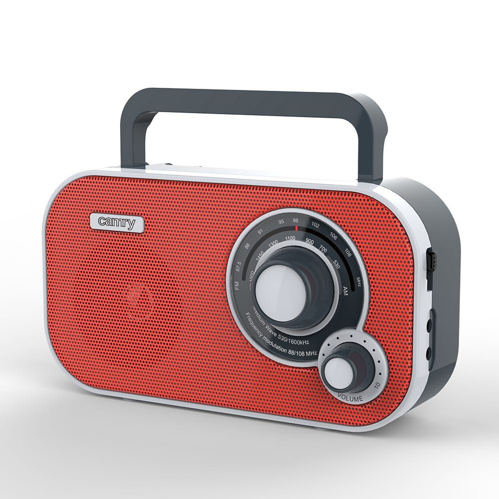 Rádio am/fm vermelho CR 1140, 21 x 5,6 x 12 cm