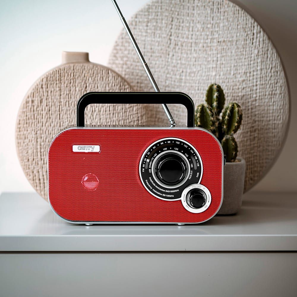 Rádio am/fm vermelho CR 1140, 21 x 5,6 x 12 cm - Image 4