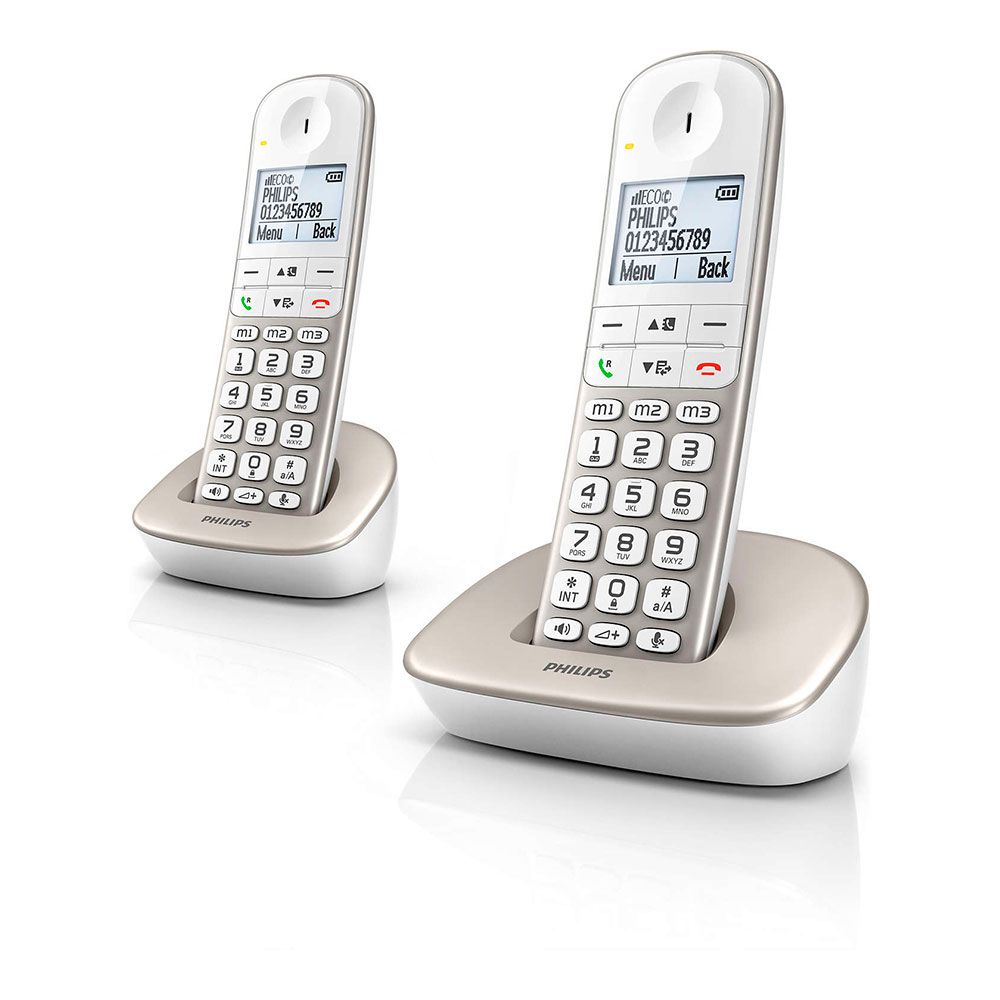 XL4902S Telefone Duo Sem Fio Branco e Cinza