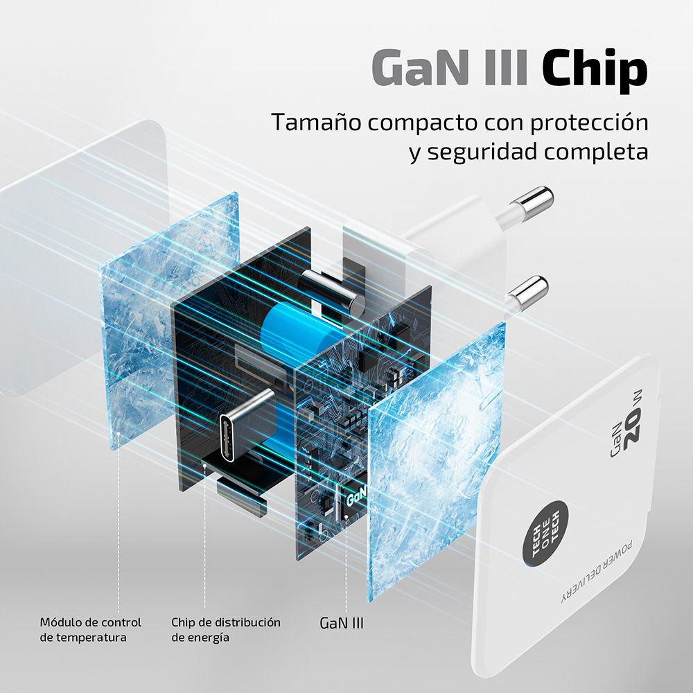 Carregador rápido GAN 20 W + cabo usb-c branco - Image 3