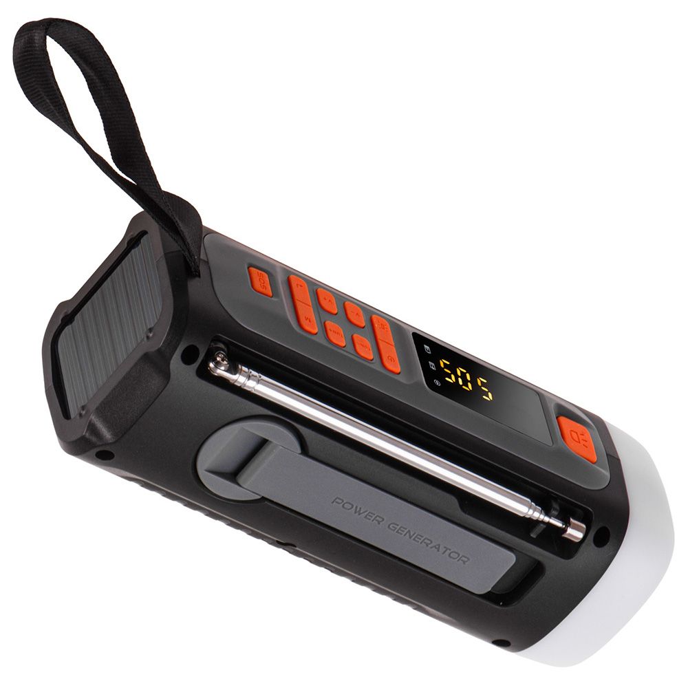 Rádio emergência solar + manivela, lanterna LED 4 W, powerbank 4500 MAH AD 1920 - Image 2