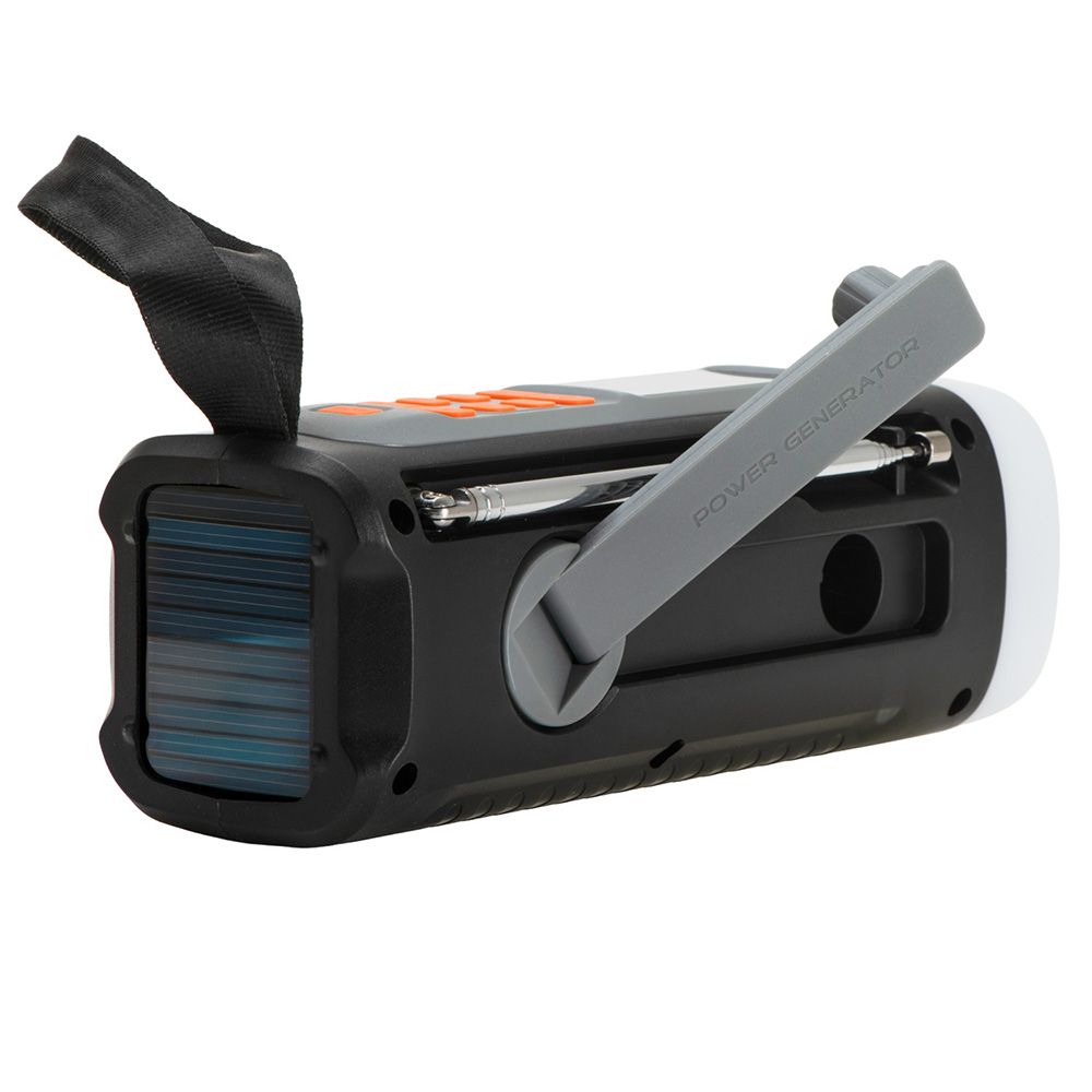Rádio emergência solar + manivela, lanterna LED 4 W, powerbank 4500 MAH AD 1920 - Image 6