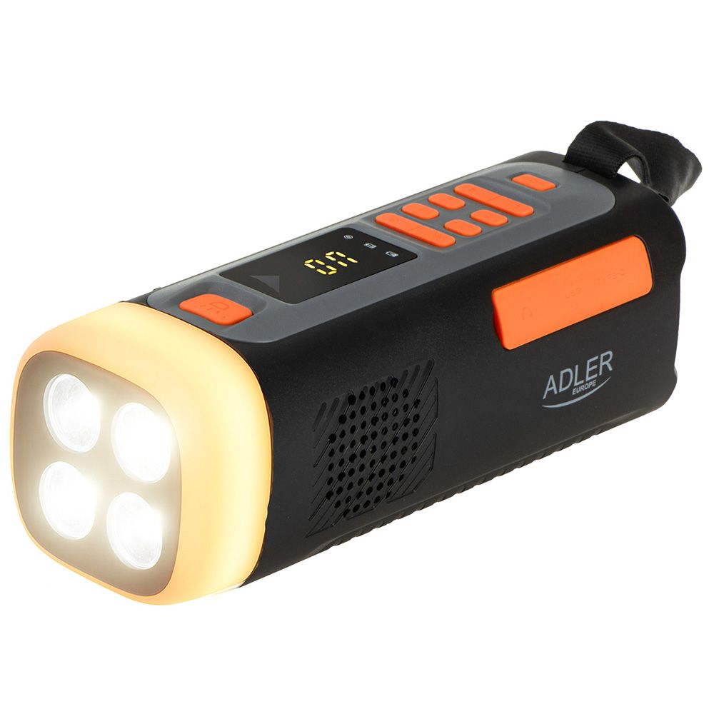 Rádio emergência solar + manivela, lanterna LED 4 W, powerbank 4500 MAH AD 1920 - Image 9