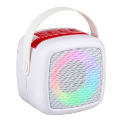 Karaoke SET mini sem fios + 2 microfones, RGB, 10 W, cores sortidas, 117 x 86 x 130 mm