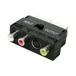 Adaptador scart entrada/saida 3 RCA  femea+svhs