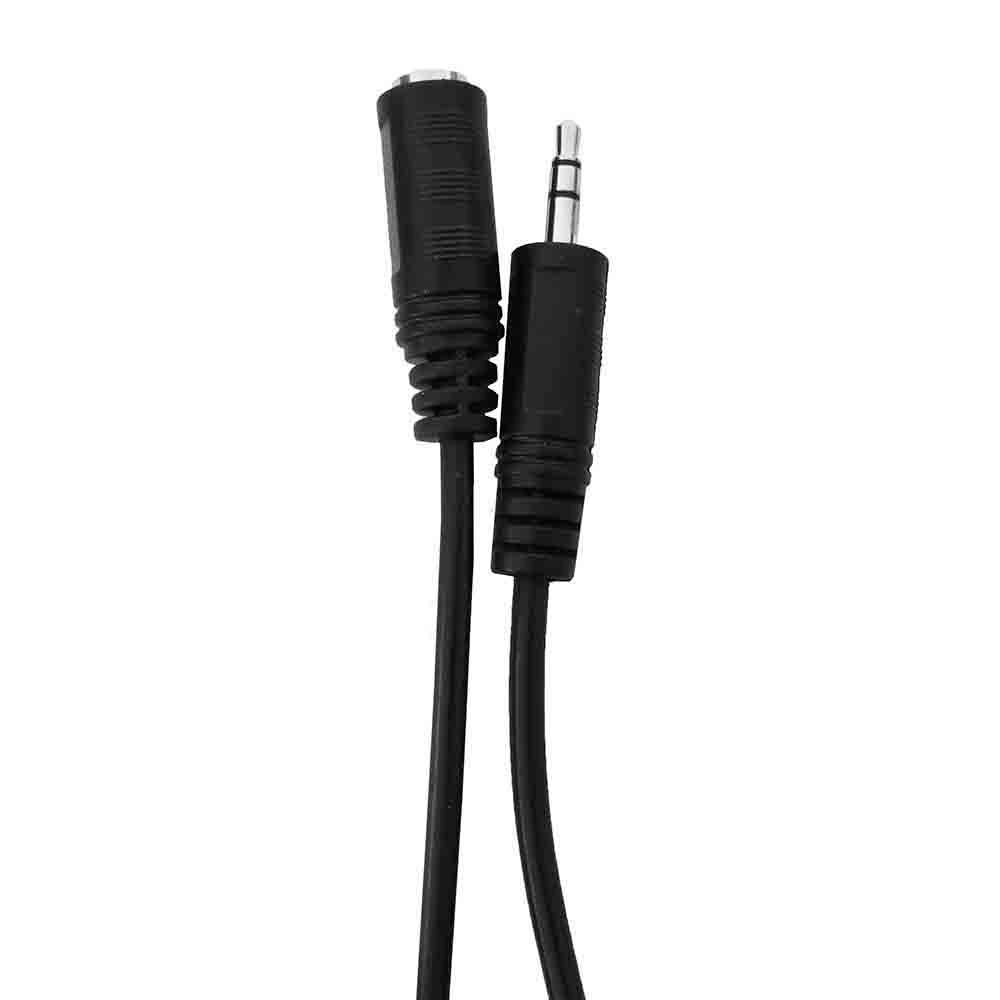 Extensão de cabo liso de 3m, jack masculino estéreo de 3,5mm para jack fêmea estéreo de 3,5mm EDM