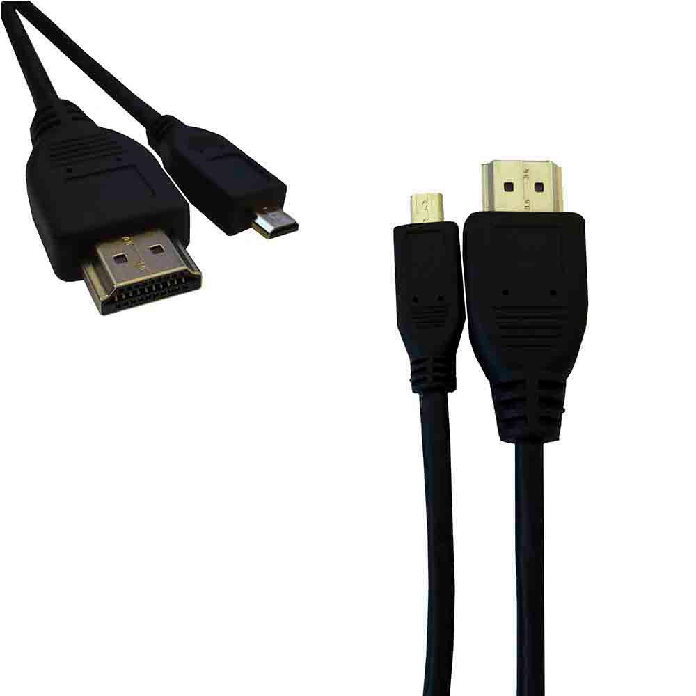 Conexão HDMI para micro HDMI de alta velocidade 1.4 macho macho 1m