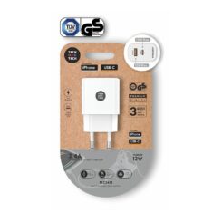 Carregador usb-c + usb-a, 12 W, branco