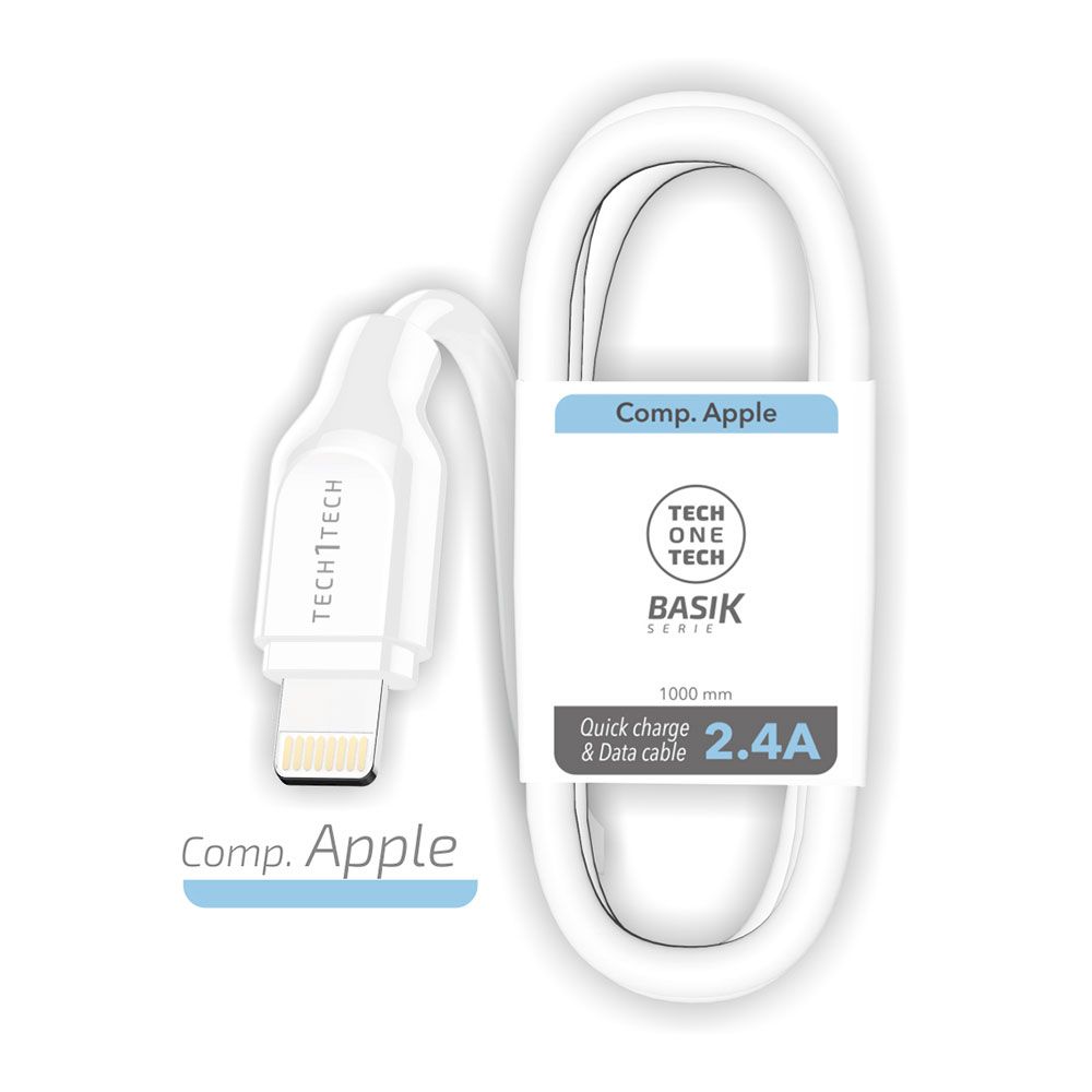 Cabo BSK usb-a a lightning (apple) 1m 2,4 a branco