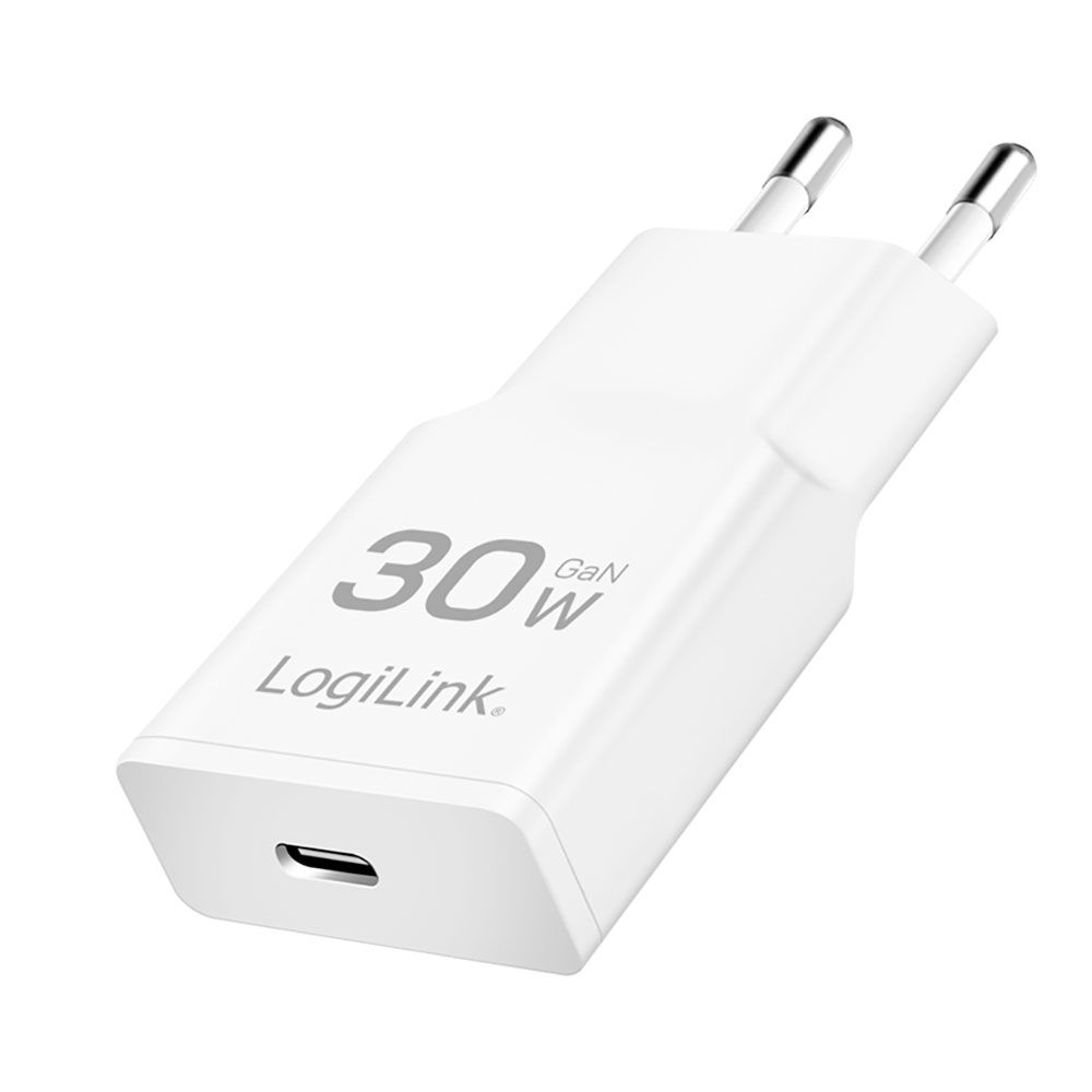 Carregador usb-c 30 w gan, branco
