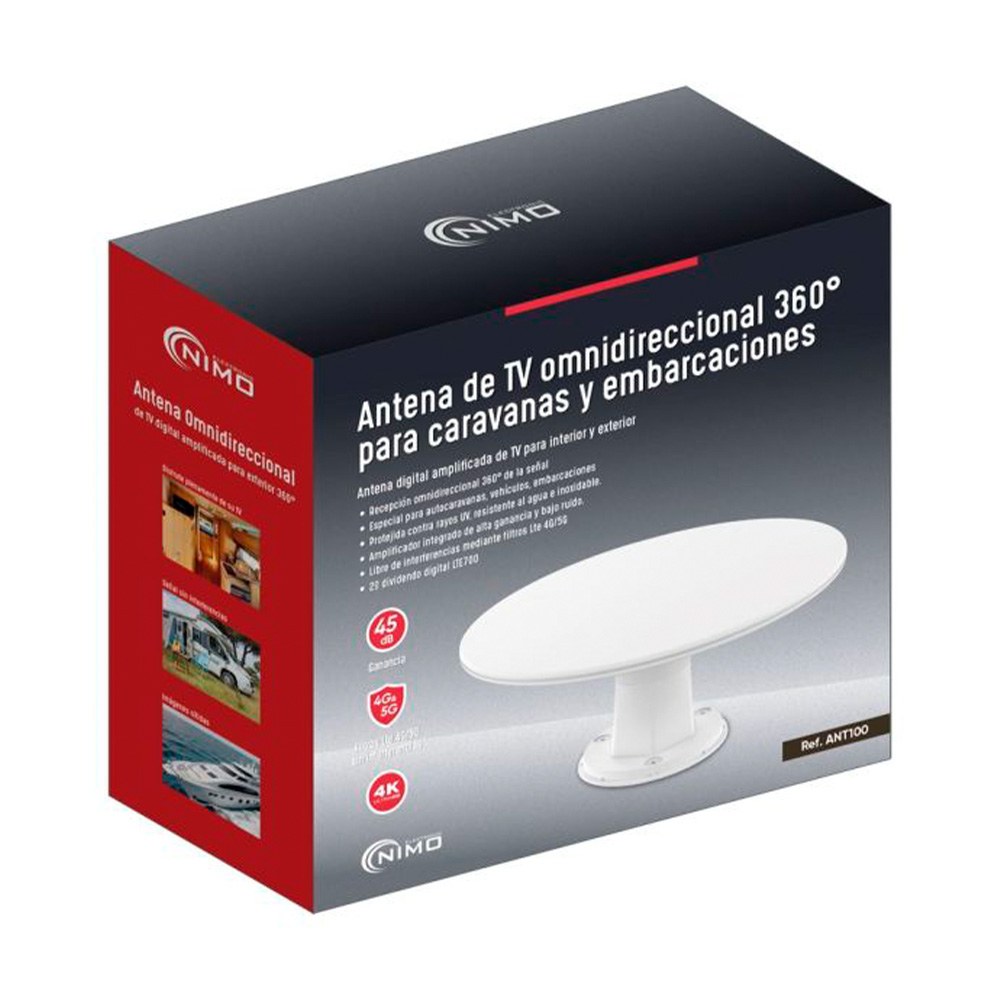 Antena omnidirecional 360° TV amplificada TDT para caravanas e embarcações - Image 3