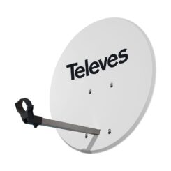 Antena parabólica Ø63cm disco de alumínio offset COR branco televes