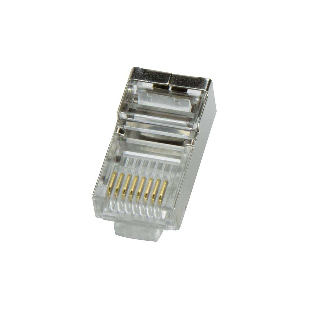 Conector RJ45 macho FTP CAT5E fechado (saco 100unid.)