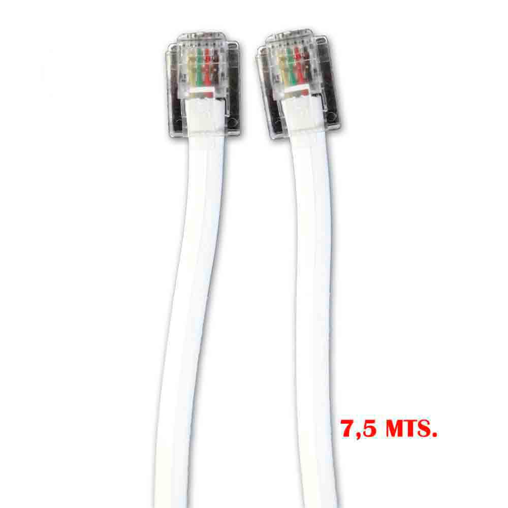 Prolongador de telefone 7,5m 4 vias macho-macho