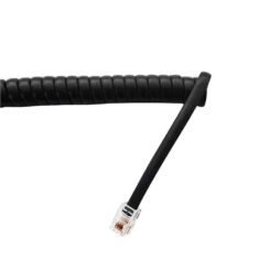 EDM Extensão de telefone 4,5m 4 vias masculino-masculino mini preto cacheado