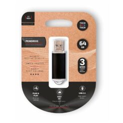 Pendrive básico preto 64 GB memória USB